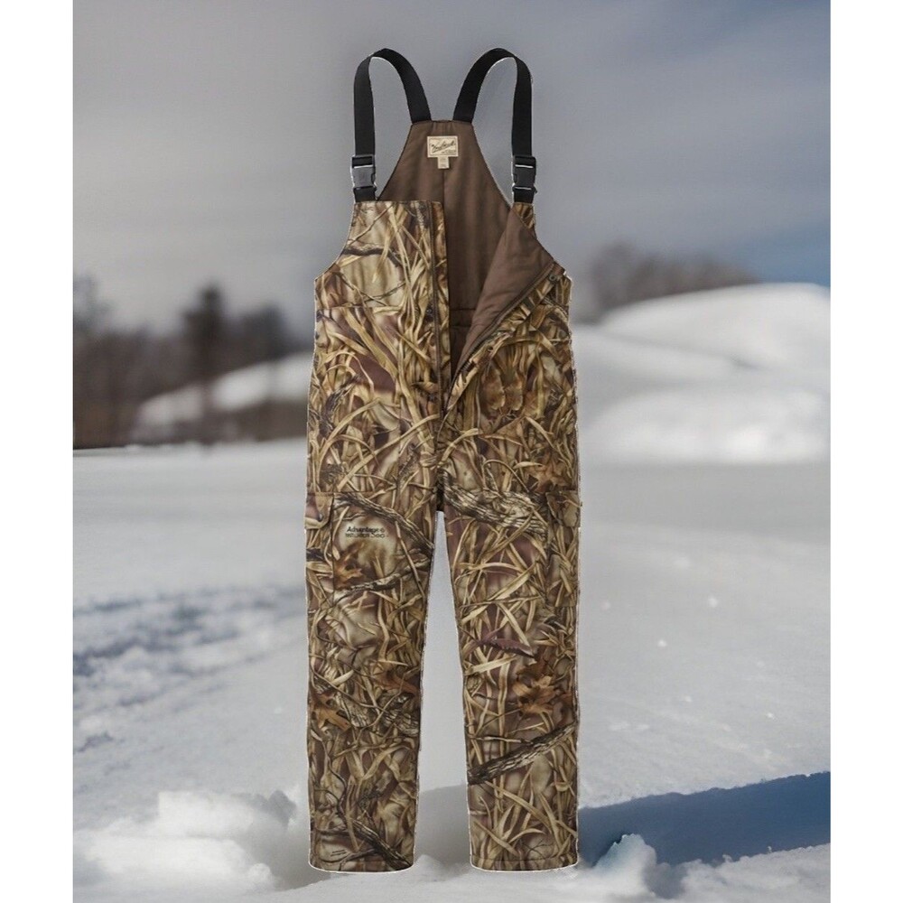 Woolrich Advantage Wetlands Camo Duck Hunting Bib Overalls Mens XL Waterproof